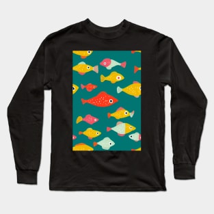 Fish pattern, a perfect gift for Anglers, Fisherman or any Nature Lover #6 Long Sleeve T-Shirt